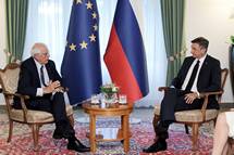 31. 8. 2020, Bled – Predsednik Pahor sprejel visokega predstavnika EU za zunanjo in varnostno politiko Borrella (Daniel Novakovi/STA)